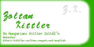 zoltan kittler business card